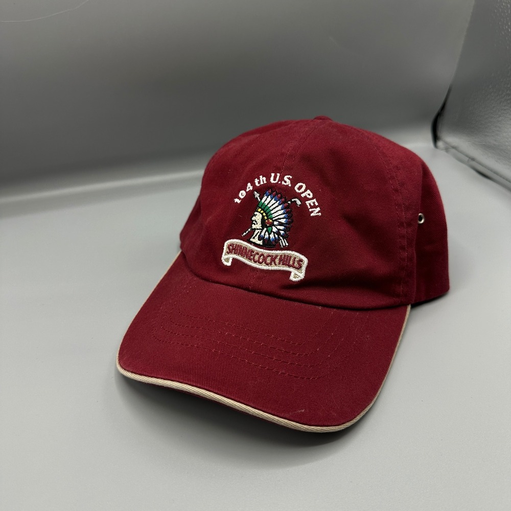 Imperial 104th US Open Shinnecock Hills Golf Hat Maroon Adjustable Mens Cap